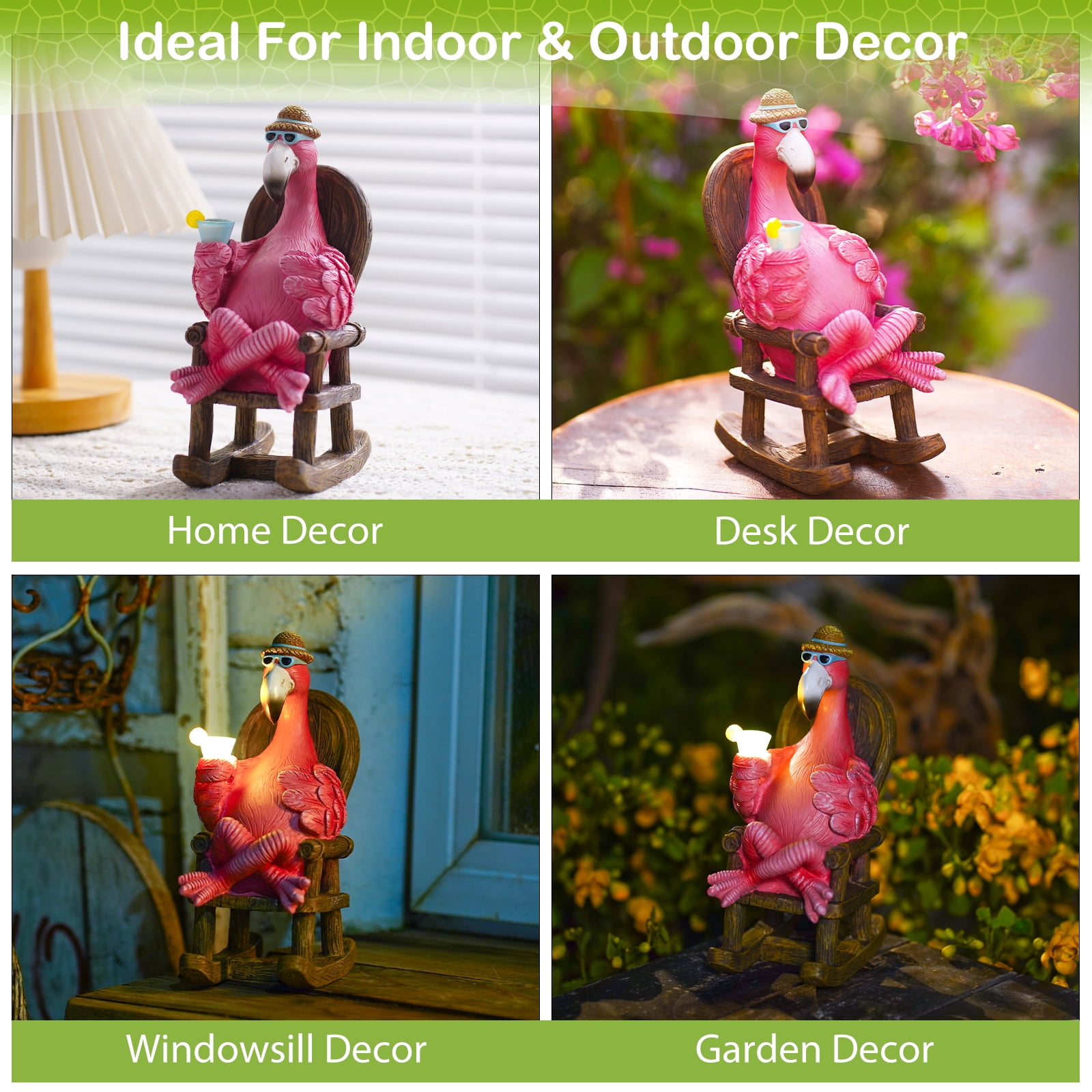 Solar Flamingo Statue for Garden - Suitable for Garden Lawn Patio Porch Decor