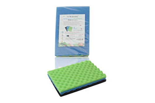 LTWHOME Fish Pond Foam Filter Sponge Set 17" X 11" Media (Pack of 1 Set)