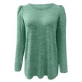 thumbnail image 4 of DPTALR T-shirt Blouse Décontracté à Manches Longues Col Rond pour Femmes, 4 of 4