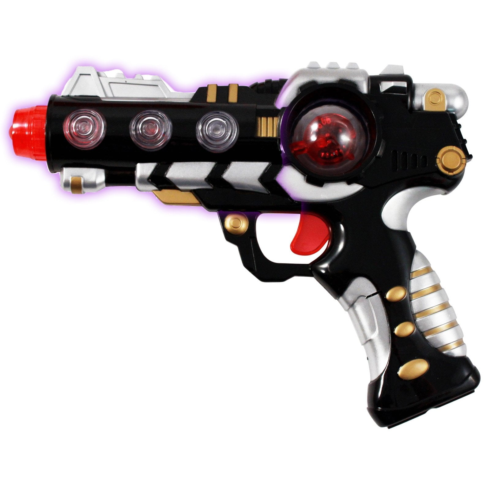 Vintage Toy Space Pistol Laser Gun 8 Sound with Light Plastic 