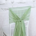 thumbnail image 6 of BalsaCircle 5 Sage Green Extra Premium Chiffon Chair Sashes Bows Ties Ceremony, 6 of 7