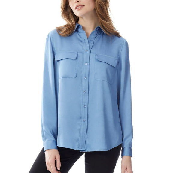 Womens Utility Blouse Top Raw Honey M
