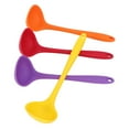 thumbnail image 3 of TABLZONE Set of 4 Translucent Silicone Soup Spoons, Non-Stick, , Assorted Colors for Kitchen and Dining, 3 of 7