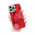 thumbnail image 1 of YJJSKKEJI Designed for iPhone 14 Pro Max Case, Luxury Flowing Marble Ink Phone case for Women Girls, Water Ripple Wave Laser Hard Shell + Silicone Protector Shockproof Cover, Pink, 1 of 1