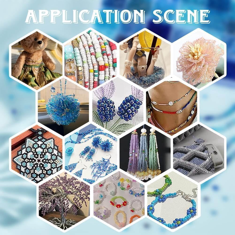 1 Box 3600pcs 4mm Blue Glass Seed Beads 24 Colors 6/0 Round Glass Beads Mini Spacer Beads Waist Beads Craft Beads for Bracelet Necklace Earring Jewelry Making Summer Seaside Christmas Decor