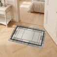 thumbnail image 2 of ODIKA 2'x3' Ultra-Soft Accent Mat, Abstract Linework Grid Minimalist Interlocking Block Motif Brushstroke None Washable, Bare feet friendly, Easy Care Indoor rug for Bedside, Footrest, 2 of 7