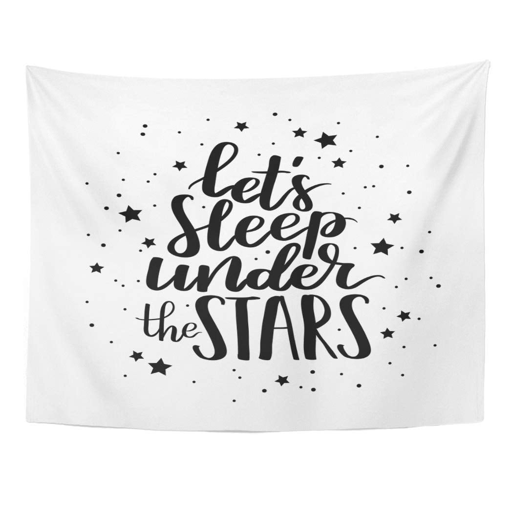 REFRED Love Cute Hipster Quote Let Sleep Under The Stars Lettering