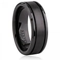 thumbnail image 1 of Satin Finish Black Ceramic 8Mm Wide Ring, 1 of 1
