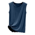 thumbnail image 5 of BXSRUTA Women's Sleeveless Tank Top Casual Summer Solid Color Pullover Loungewear Pajama Tops Soft Breathable, 5 of 6