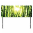 thumbnail image 3 of East Headboard, Bamboo Forest with Morning Sunlight Sun Beams Through Trees Jungle Scene, Upholstered Decorative Metal Bed Headboard with Memory Foam, Full Size, Lime Green Yellow, by Ambesonne, 3 of 4