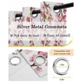 thumbnail image 5 of Butterfly Flower Blackout Curtains 54 Inch Length 2 Panels Set for Living Room Bedroom, Watercolor Farmhouse Country Pink Floral Room Darkening Window Curtains Thermal Black Out Curtain 52"x54", 5 of 8