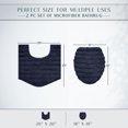 thumbnail image 4 of Home Weavers Essence Microfiber 2-Piece Bath Rug Set, 18" x 18", 20" x 20", Navy, 4 of 4