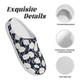 thumbnail image 5 of Fotbe Daisies Flowers Pattern Women's Fuzzy Curly Fur Memory Foam Loafer Slippers Indoor Outdoor Slippers Winter Home Shoes-39/40, 5 of 7