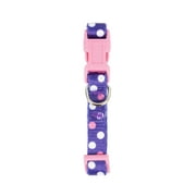 Vibrant Life Dog Collar, Purple with Multi-Color Dots, (Extra Small)
