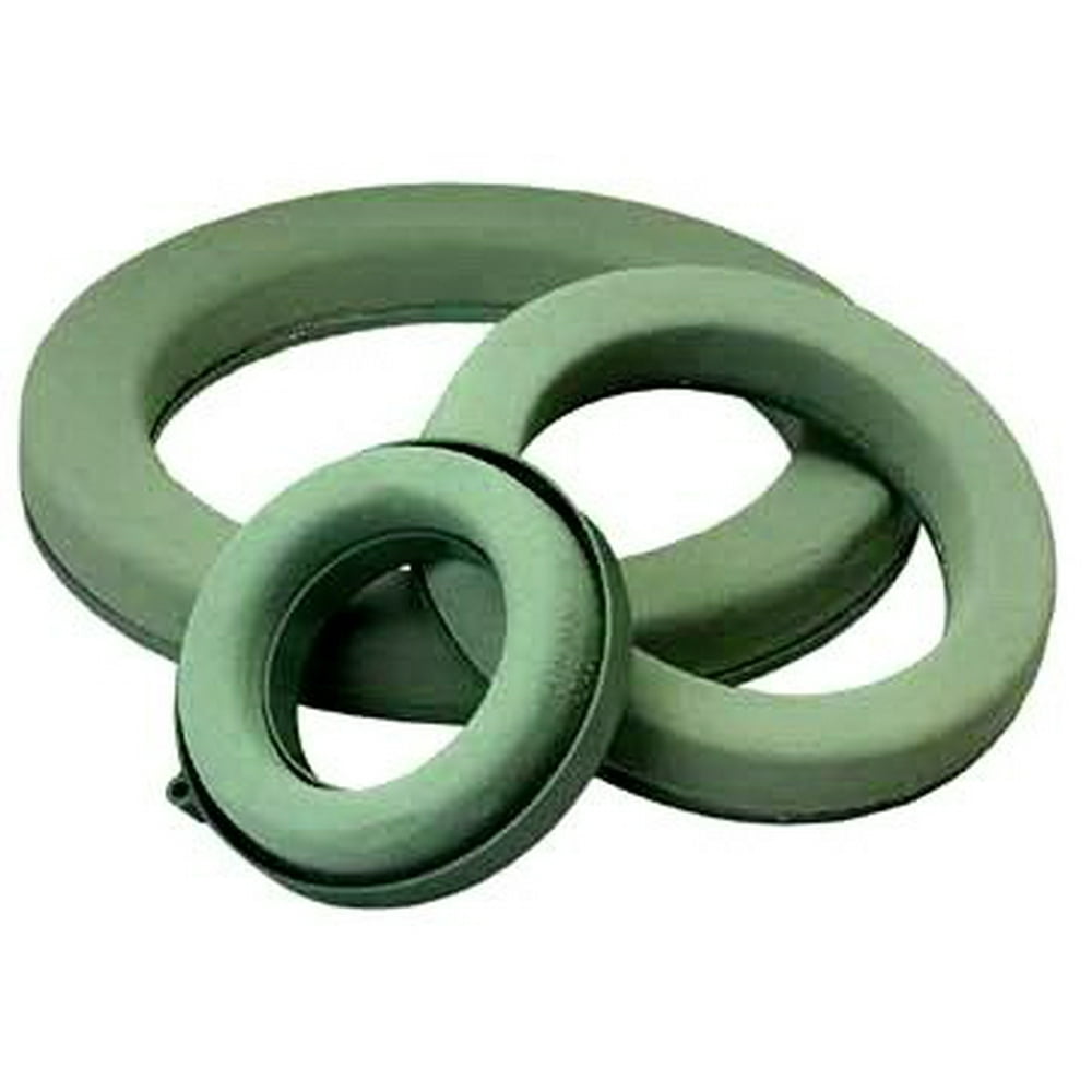 Oasis Fresh Floral Foam Wreath / Ring Holder 6" Green 2pk