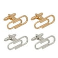 thumbnail image 4 of FRCOLOR Luxury Paper Clip Shaped Cufflinks for Men in Assorted Colors Perfect as Gifts for Any Occasion 2, 4 of 8