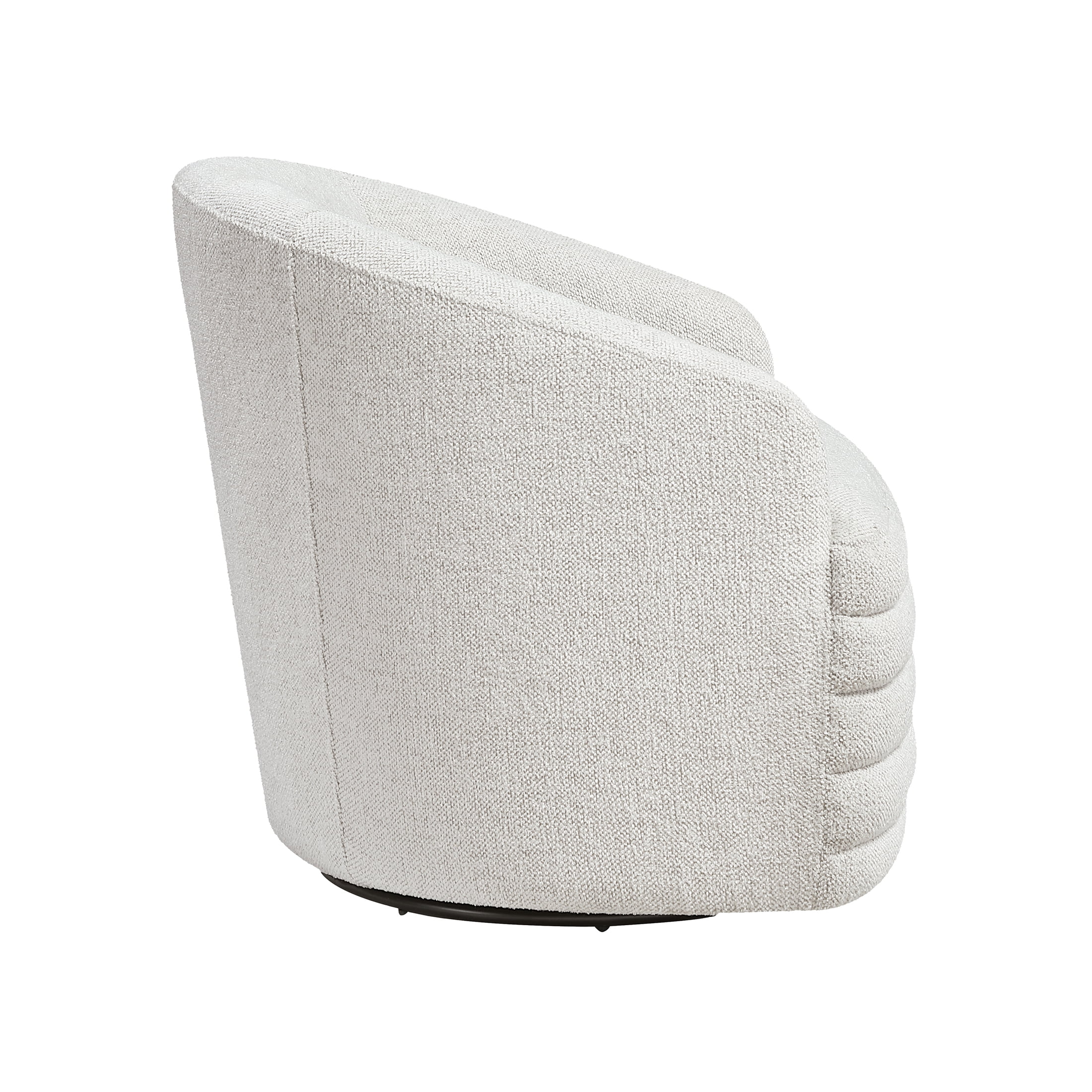 OakvillePark Tavira Chenille Barrel Swivel Chair, Beige