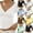 05# Green, variant on Women 90s Vintage 3/4 Long Sleeve Wrap V Neck Crop Tshirt Tops Slim Fit Open Back Y2k Girls Summer Going Out Tee Yellow M