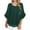 Army Green Shirts, variant on Women Three Quarter Sleeve Shirts Flowy Double Layers Chiffon Tops Ruffle Sleeves Crewneck Tshirts Tunic Purple,XL