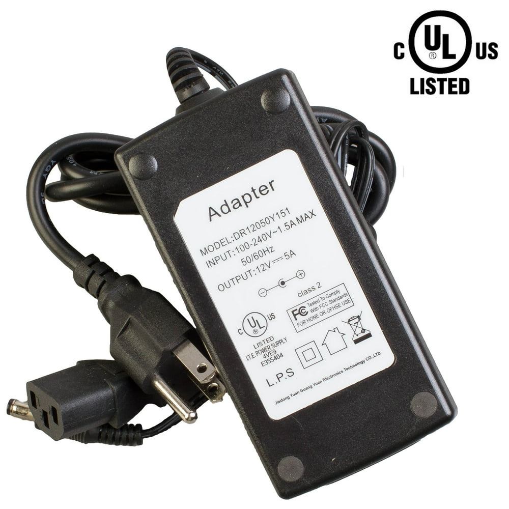 UL listed 12v 5A 60w class 2 power supply