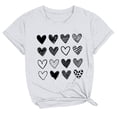 thumbnail image 2 of Meichang T-Shirts de la Saint-Valentin pour Femmes Mignons Cœur Graphique Manches Courtes Col Rond Coupe Ample Cadeaux de la Saint-Valentin, 2 of 3