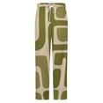 thumbnail image 5 of Olive Green Abstract Design Art Winter Female Pants Flannel High Waist Women Pants Lady Warm Straight Leg Plush Trousers, 5 of 7