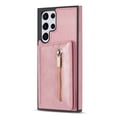 thumbnail image 4 of Dteck Zipper Storage Wallet Case for Samsung Galaxy S23 Ultra, Skin Friendly Feel Leather Case with Magnetic Clasp and Back Muliti-Card Slots Holster for Galaxy S23 Ultra,Rosegold, 4 of 6