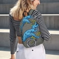 thumbnail image 6 of Yiaed Fun Riding Dinosaur Print Backpack, Premium Laptop Backpack, Travel Backpack for Women, Lightweight Backpacks, Comfortable Back Pack-Medium, 6 of 7