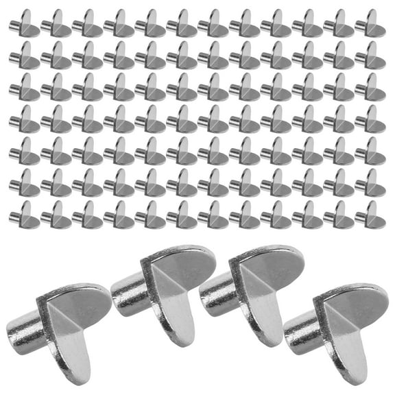 100 Pcs Bookshelf Bookshelfs Pegs for Shelves Cabinet Pin Wood Shelving Support Partition Nail Bracket