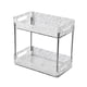 thumbnail image 1 of Estante de almacenamiento para baño, soporte, contenedor, bandeja de escritorio, bandeja para guardar cosméticos Blanco claro 2 capas., 1 of 9