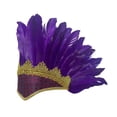 thumbnail image 1 of Tocado de plumas, diadema, banda para el pelo, decoración de disfraces, tocado, sombrero para fiesta de Festival Púrpura Salvador Tocado indio, 1 of 9