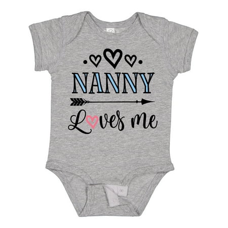 

Inktastic Nanny Loves Me Grandchild Gift Baby Girl Bodysuit