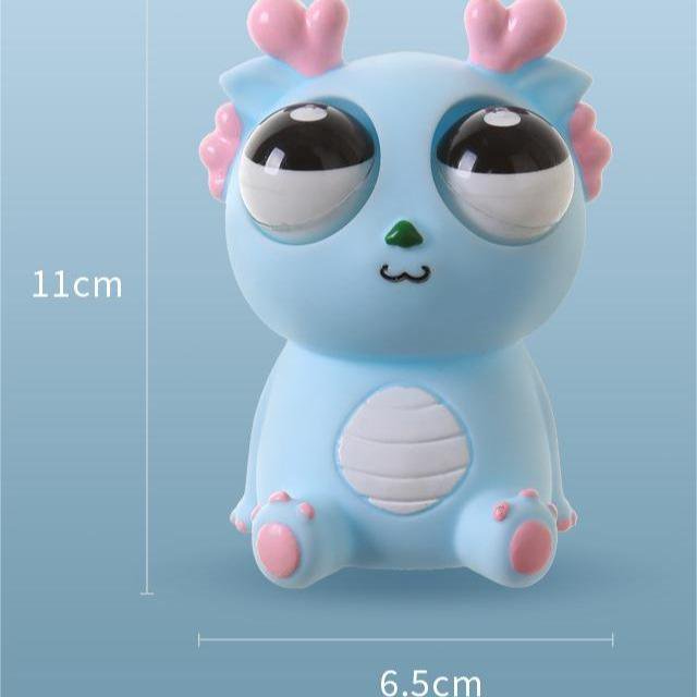 1PC Creative Eye Dragon Cabbage Dinosaur Dragon Year Decompression Toy Pinch Squeeze Googly Eyes Funny Toy #461544