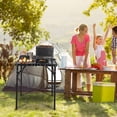 thumbnail image 3 of REDCAMP Portable Grill Table for Outside, Aluminum Square Folding Grill Stand Table for Outdoor Camping Picnic BBQ, 24"x24" Adjustable Height, Black, 3 of 9
