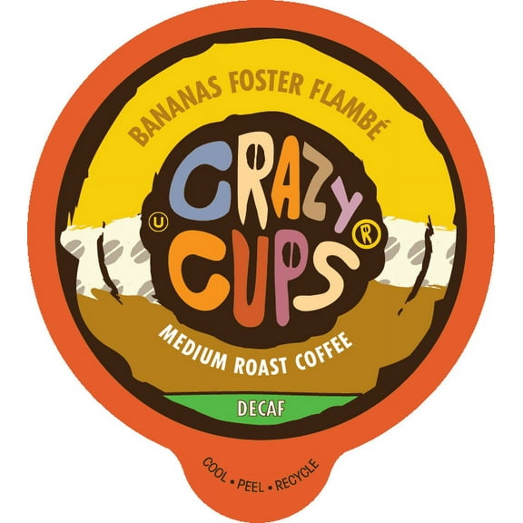 Decaf Banana Foster Flambe Flavored Coffee by Crazy Cups