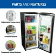 thumbnail image 4 of Koolatron Stainless Steel Compact Fridge with Freezer, 6.2 cu ft (176L), 4 of 7