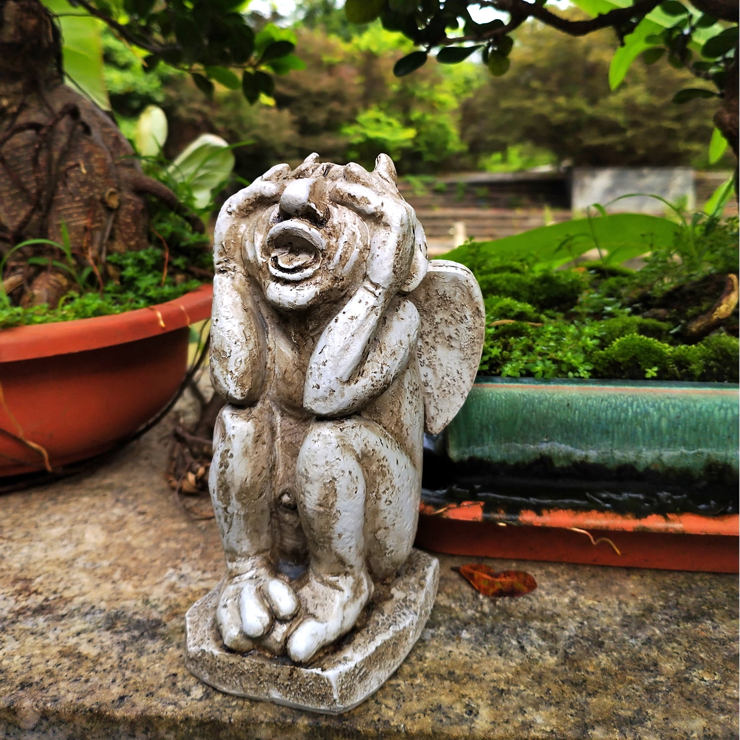 Winged Gargoyles Statue Garden Guardian Sculpture Gothic Indoor