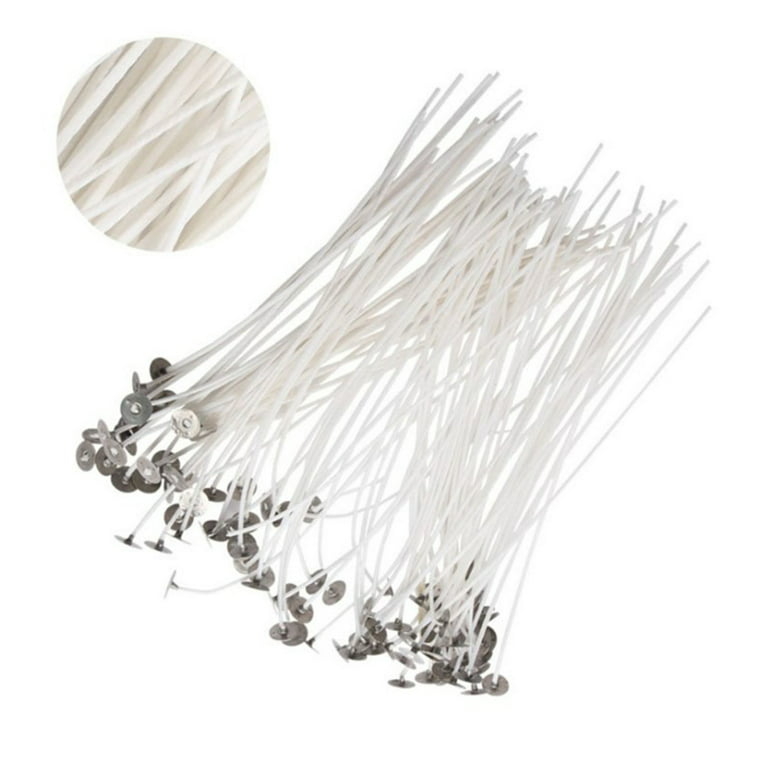Ohcans 100 Pcs Cotton Candle Wick 8'',Wicks Coated Comoros