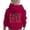 Red, variant on Toddler Kids Faith Over Fear Letter Print Pullover Hoodie, Cozy Lined Long Sleeve Hooded Sweatshirt For Boys Girls Ages 2-13, 9 Solid Color Options