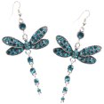 thumbnail image 4 of 1 Paire de Boucles d'Oreilles Pendantes pour Femmes Boucles d'Oreilles Libellule Bijoux en Strass, 4 of 8