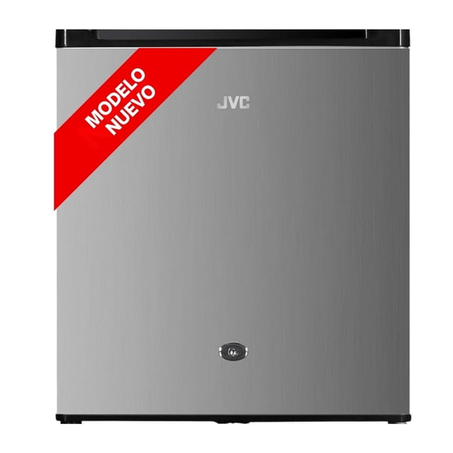 JVC Refrigerador Compacto 1.7 Pies 48 Litros Acero Inoxidable con Congelador Interno Control Mecánico de Temperatura Puerta Reversible con Cerradura Modelo JCR1748LHS