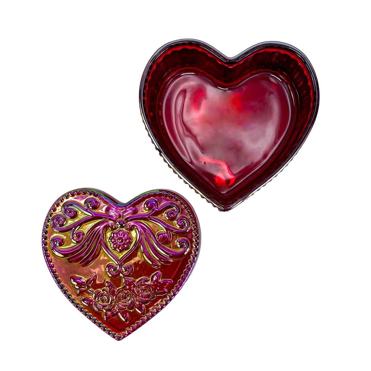 5 Oz. Corazon Iridescent Ruby Heart-Shape Empty Candle Making Jar Candle Vessels For DIY Candle-Making Projects (Box of 12) FREE SHIPPING