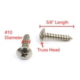 thumbnail image 2 of 6 x 1/2" Stainless Truss Head Phillips Wood Screw (100pc) 18-8 (304) Stainless Steel, 2 of 7