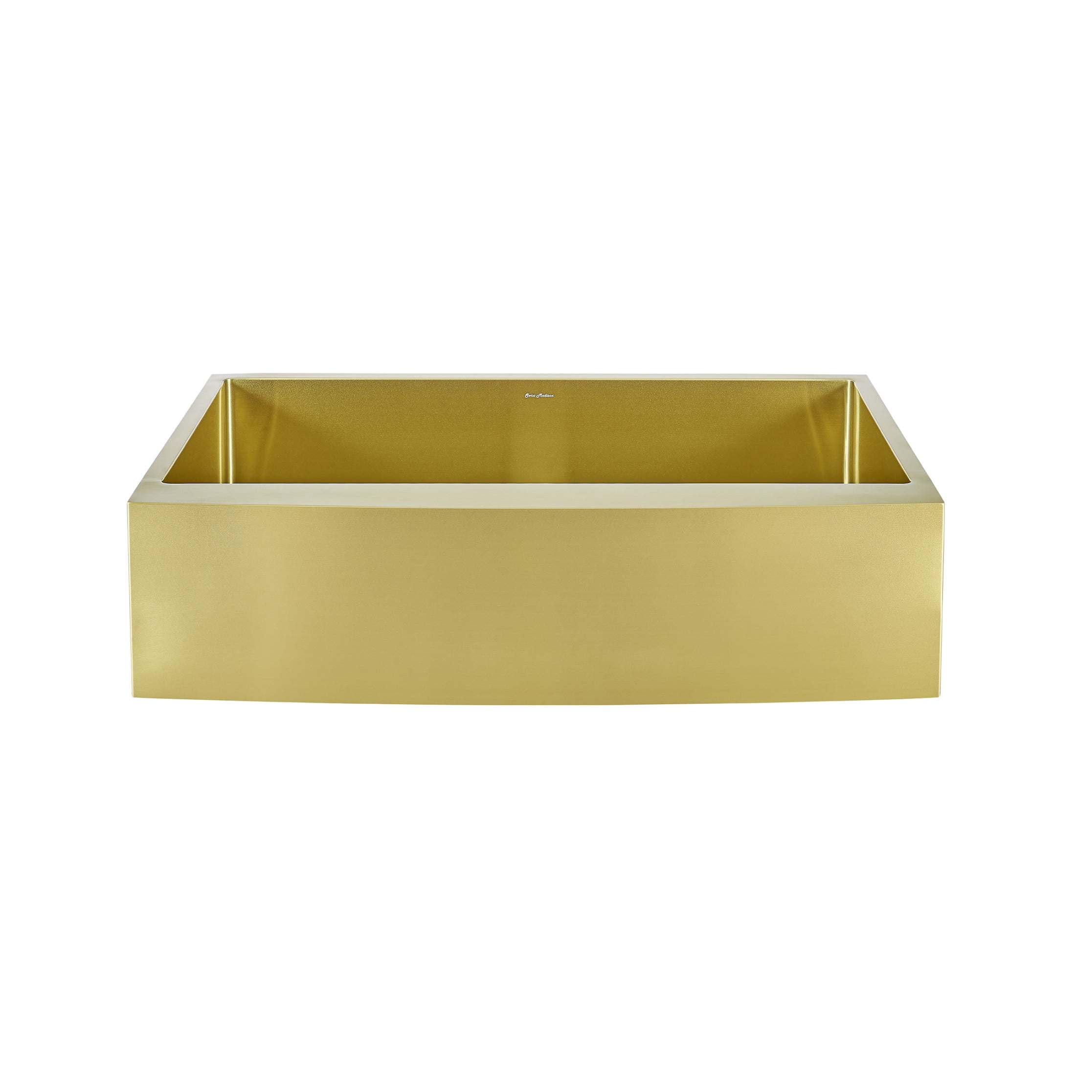 Rivage 36 x 21 Stainless Steel, Single Basin, Farmhouse Kitchen Sink with Apron in Gold