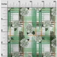 thumbnail image 1 of oneOone Cotton Poplin Mint Green Fabric Leaves & Floral Check Fabric For Sewing Printed Craft Fabric By The Yard 42 Inch Wide, 1 of 4