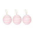 thumbnail image 1 of 3 Piezas de Adornos de Bolas de Navidad Soledad 8 cm Rosa, 1 of 9