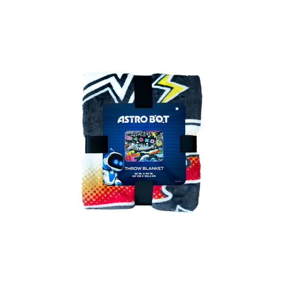PlayStation Astro Bot Plush Throw Blanket, Multicolor, 50 in x 60 in