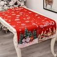 thumbnail image 3 of Toystoory Navidad bandera Santa Claus camino de cubierta mantel decoración de Navidad ornamento no tejido comedor sala de estar Kits de decoración para fiestas Cuatro muñecas Toystoory HA009478-01, 3 of 6