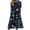 Dark tone, variant on Petite Floral Maxi Dress with Side Slits, Crew Neck Short Sleeve & Pockets, Boho Chic Style for Small Frame Women 2025 Summer