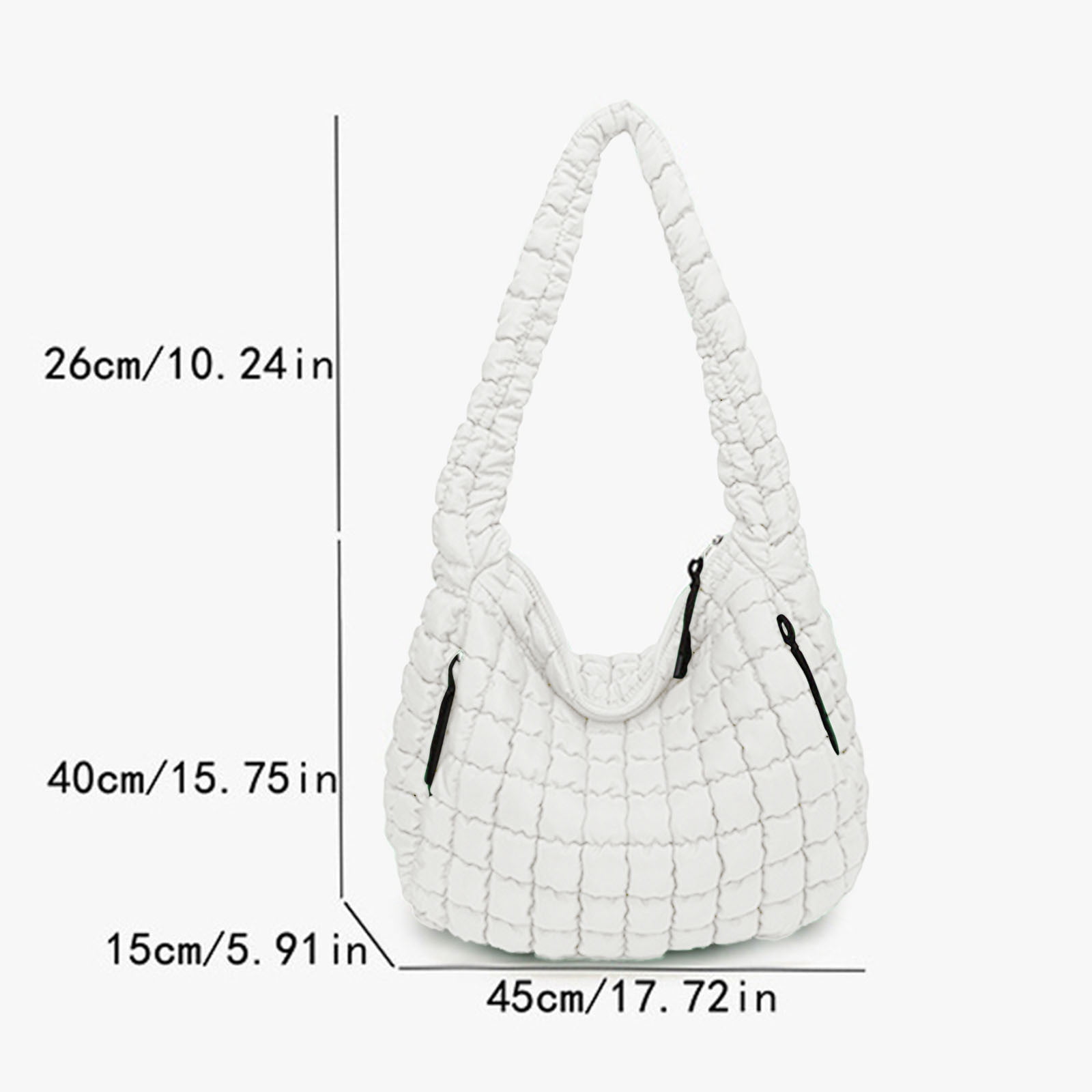 HaoXianJian Bags for Women Padded Tote Quilted Puffer Tote Bag Winter Down Cotton Soft Large Shoulder Bag